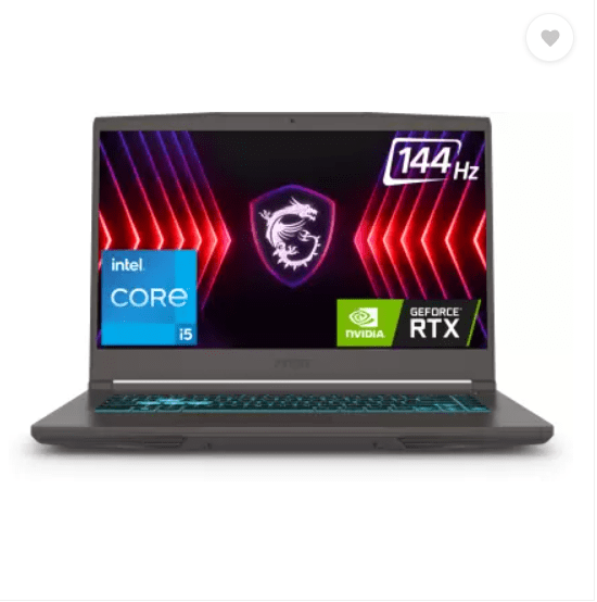 . MSI Thin 15 Intel Core i5 12th Gen 12450H - (16 GB/512 GB SSD/Windows 11 Home/4 GB Graphics/NVIDIA GeForce RTX 2050/144 Hz