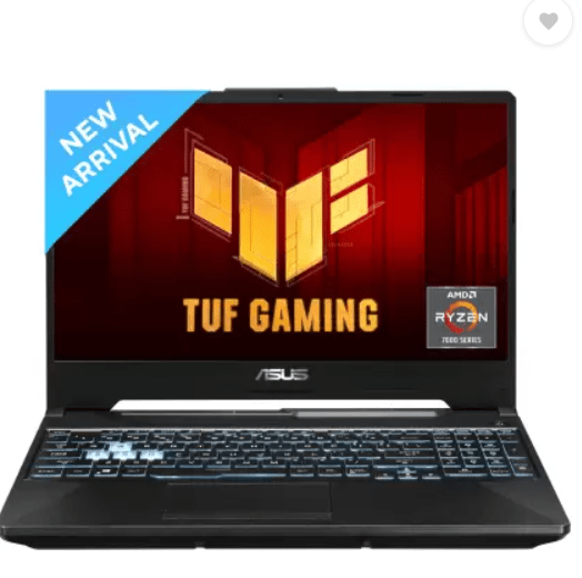 ASUS TUF Gaming A15 AMD Ryzen 5 Hexa Core 7535HS - (16 GB/512 GB SSD/Windows 11 Home/4 GB Graphics/NVIDIA GeForce RTX 3050) FA506NC-HN083W Gaming Laptop  (15.6 Inch, Graphite Black, 2.30 Kg)